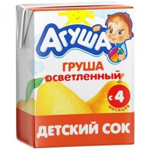Сок  груша, 200 мл Агуша