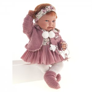 Кукла малышка Саманта в розовом 40 см Munecas Antonio Juan