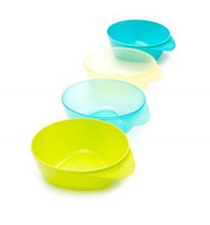 Набор глубоких тарелочек для кормления  с волшебным дном, цвет: зеленый/голубой Tommee Tippee