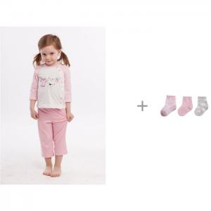 Пижама для малышей 26-1777 с набором носочков Minene Mi sweetheart socks 3 пары Nannette