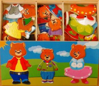 Деревянная игрушка  Три медведя Д164 Мир деревянных игрушек