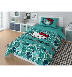 Комплект постельного белья  Hello Kitty Tropic, цвет: зеленый Нордтекс