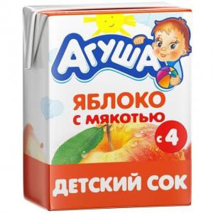 Сок  яблоко, 200 мл Агуша