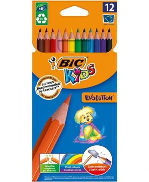Цветные карандаши Evolution, 12 цв. Bic