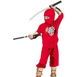 Карнавальный костюм  Ниндзя красный с мечом Карнавалофф. Цвет: красный