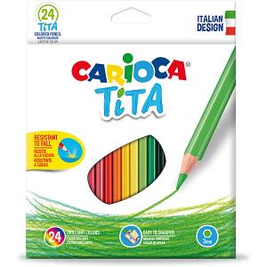 Набор карандашей цветных пластиковых  Tita, 24 цвета Carioca