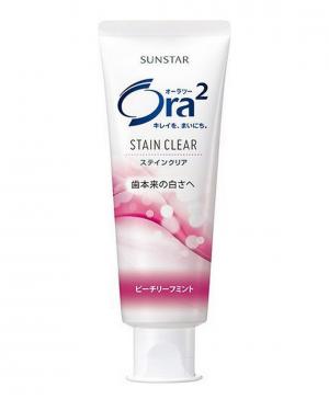 Паста зубная для удаления зубного налета придания белизны персик Sunstar Ora2, 130 г Japan Gals