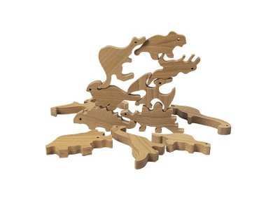 Деревянная игрушка  Логическая игра Динозаврики-кастельеры ЯиГрушка