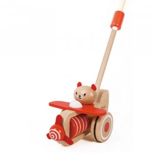 Каталка-игрушка  с ручкой Медвежонок в самолете Classic World
