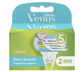Сменные кассеты для женской бритвы Extra Smooth 5 лезвий 2 шт. Venus