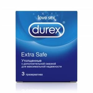 Презервативы  Extra safe классические, 3 шт Durex